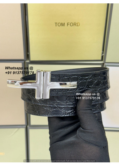 Tom Ford Double T Replica Belt | 1:1 Mirror Copy Super Dupe Mens Belts