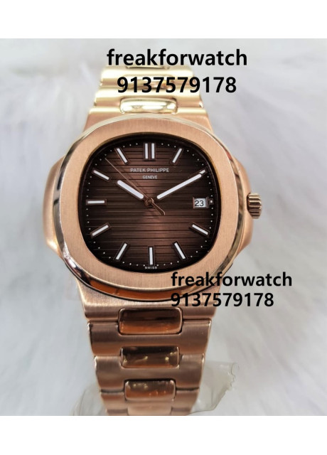 Patek Philippe Nautilus Swiss ETA 5711/1R Rose Gold Watch India