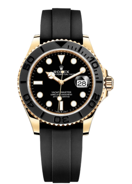 Rolex Yacht Master Oysterflex Yellow Gold Super Clone Watch India|Swiss ETA 3235 Movement