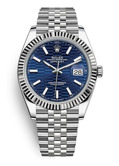 Rolex Datejust 41 Fluted Motif Blue Dial Super Clone Watch Ref.M126334-0032 | 1:1 Swiss ETA 3235 Movement