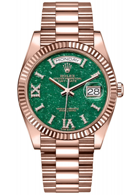 Rolex Day Date 36 Adventurine Dial 1:1 Super Clone Watch | Ref. 128235-0068