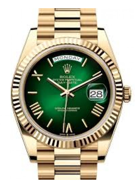 Rolex Day Date 40 Green Ombre Super Clone Watch | Rolex Day Date Latest Release | Ref.228235