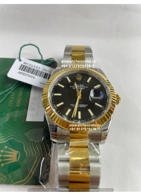 Rolex Datejust "Black Index" Oyster 1:1 Super Clone Watch | Ref.126333