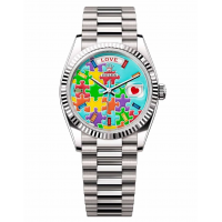 Rolex Day Date Jigsaw Puzzle Dial Super Clone Watch | Time Stampede With Emotion 36mm| Ref. 128239 Latest 2025 Release