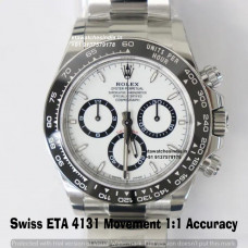 Rolex Daytona Panda 126500LN Cosmograph 1:1 Super Clone Watch | Swiss Clone 4131 Movement |Same Thickness & Accuracy